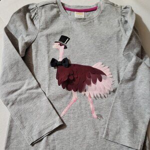 Gymboree Starry Night NWT size 4 Fancy Ostrich Shirt Long sleeves.